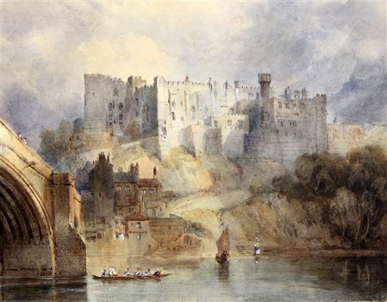 Edmund Hastings (1781-1861) ? Durham from the River, 8.75 x 11.5in.